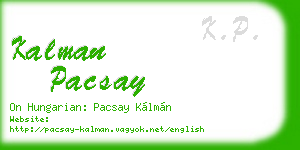 kalman pacsay business card