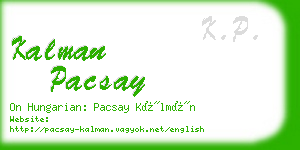 kalman pacsay business card